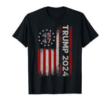 45 47 Trump 2024 American Flag T-Shirt