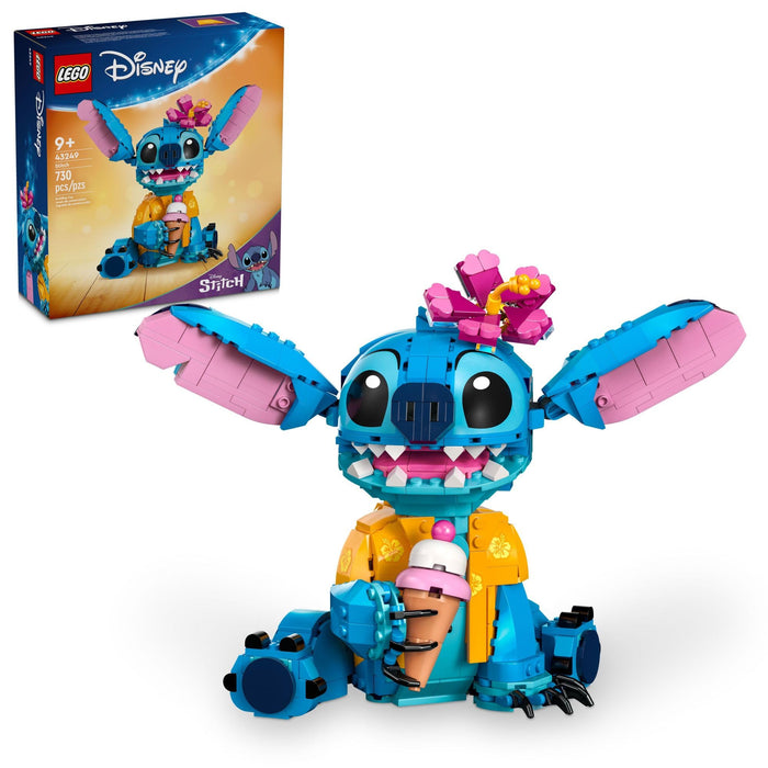 LEGO Disney Stitch Toy Building Kit, Disney Toy for 9 Year Old Kids, Buildable Figure with Ice Cream Cone, Fun Disney Gift for Girls, Boys and Lovers of The Hit Movie Lilo and Stitch, 43249