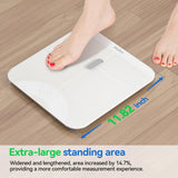 anyloop Smart Scale for Body Weight and Fat Percentage, Accurate Weight Scale Bathroom Scale Large LED Display Body Fat Scale, Digital Scale Weighing Scales Bluetooth 400lb (White)