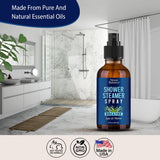 Breathe Shower Steamer Spray 2 fl oz - Aromatherapy Mist from Natural Essential Oil Blend - Peppermint, Eucalyptus Shower Steamer Spray - Spa at Home from Fresh Steam Shower Spray - Nexon Botanics