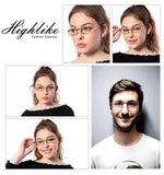 HIGHLIKE 3-Pack Hard Cases Folding Reading Glasses, Pocket Wallet Purse Compact Spring Hinge Readers, Transparent Clear Lens 3 Pairs Black 2.5 x