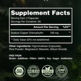 Benevolent Chlorophyll Capsules 700mg - 100% Natural + Ultra Chlorophyll 20x Potency Concentration for Energy Boost, Immune Support, Internal Deodorant, Skin Health, Non-GMO, 120 Capsules