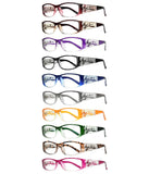 EYEBOGO Kaylee Stylish Reading Glasses for Women (10-Pack, 1.50)