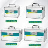 Glosen Medicine Lock Box,locking medicine box, Security Lock Boxes【Medium】 12 x 7.68 x 7.87 Inch,lock box, First Aid Key Safe Box,Lock Box for Medication