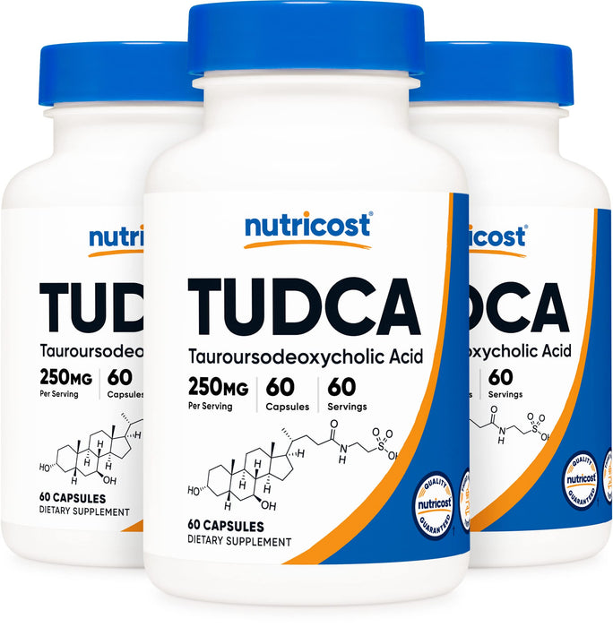 Nutricost Tudca 250mg, 60 Capsules (3 Bottles)