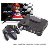 kiwitatá Classic N64 Controller, Retro N64 Remote Wired Game Pad Joystick Controller for N64-Console Video System Black