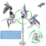 Bird Deterrents for Outside - Windmill Reflective Rotating Deterrent - Relies on Rotation and Reflection - Effectively Repels Pigeons, Sparrows, Woodpeckers - Multi-Purpose Outdoor Bird Deterrent