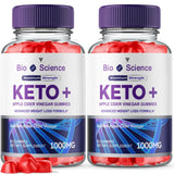 (2 Pack) BioScience Keto ACV Gummies Advanced Weight Loss Belly Fat Burner for Men Women, Bio Science Keto Diet Gummies Apple Cider Vinegar Vitamin B12 Supplement, Bioscience ACV + Keto (120 Gummies)