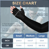 Zuscot Long Copper Compression Arthritis Gloves for Women & Men, Medical Arm & Hand Compression Gloves, Fingerless Pressuse Gloves, Hand Support Sleeves for Carpal Tunnel, Lymphedema, Hand Pain, Edema