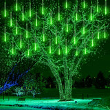 Kwaiffeo Halloween Lights, Meteor Shower Lights for Halloween Decorations Christmas Party St. Patrick's Day, UL Plug, Green Christmas Lights