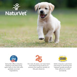 NaturVet VitaPet Puppy Daily Vitamins Plus Breath Aid for Puppies, 60 ct Time Release, Chewable Tablets, Made in The USA with Globally Source Ingredients