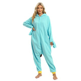 Wishliker Adult Onesie Animal Pajamas Halloween Cosplay Costumes Party Wear Skyblue S