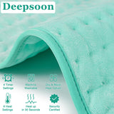 Heating Pad-Electric Heating Pads for Back,Neck,Abdomen,Moist Heated Pad for Shoulder,Knee,Hot Pad for Pain Relieve,Dry&Moist Heat & Auto Shut Off(Light Green, 12''×24'')