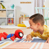 Spidey and his Amazing Friends Marvel Dance 'N Crawl Spidey, Interactive Plush Toy with 20 Phrases & Sounds, 2 Songs, Super Hero Toys for Kids 3 & Up