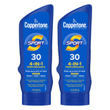 Coppertone SPORT Sunscreen SPF 30, Water Resistant Sunscreen Lotion, Broad Spectrum SPF 30 Sunscreen, Bulk Sunscreen Pack, 7 Fl Oz Bottle, Pack of 2