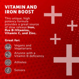 Globulo Rojo Iron Supplement - Liquid Dietary Supplement with High Potency Iron & B Vitamins (Vegan), 16 FL OZ (473 mL)