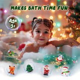 Christmas Gifts for Kids:Christmas Bath Bombs for Kids with Surprise Toys Inside, 6 Pack Bubble Bath Bomb Kids Advent Calendar 2024 Christmas Stocking Stuffers for Boys Girls Toddlers