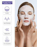 CENTELLIAN 24 Madeca Mask (Wrinkle Revitalizing, 20pc) - Face Mask Sheet for Skin Elasticity, Instant Lift with Centella Asiatica, TECA, Niacinamide, Retinal Korean Skin Care for Men Women.