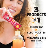 Turmeric Powder, Electrolyte Drink Mix Hydration Packets by ZYN | 32 Servings | Passion Fruit Lemonade | Healthy Electrolytes Powder with Turmeric Powder, Vitamin C, Zinc & Curcumin