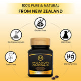 Moxxor Omega 3 New Zealand Green Lipped Mussel Oil Soft gels for Joint Support and Mobility, Heart & Immune Support, No Fishy Aftertaste, 1-Pack, 60Soft gels, 2-Soft gels Per Day, 30 Day Supply