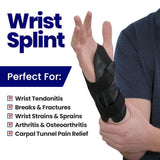 Carpal Tunnel Wrist Brace Night Support | Arm Brace Wrist Guard | Wrist Splint & Hand Brace | Carpal Tunnel Syndrome & Wrist Tendonitis Pain Relief Forearm Compression | Men Women (Right Wrist Brace)