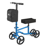 Knee Scooter,Economical Foldable Steerable Knee Walker,for Adults Foot Surgery,Injured Ankle Recovery Scoote(Blue-Standard Version)