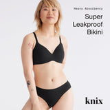 KNIX Super Leakproof Bikini - Period Underwear for Women - Black, XX-Large (1 Pack)