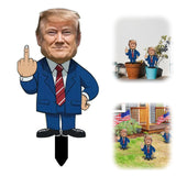 Smilelife Trump Yard Sign 2024 Trump Middle Finger Yard Sign Funny Political Lawn Signs Outdoor Yard Decor (1), Blue