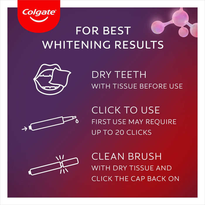 COLGATE Max White Ultimate Overnight Teeth Whitening Pen, Reverses 15 Years Of Stains* 2.5ml, 1 Pack, 35 Nightly Treatments