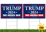 WENWELL Large Trump 2024 Yard Signs 18x24 Inchs with H-Stakes – Double-Sided,Waterproof,UV Resistant,2-Pack Blue,Outdoor Lawn Decoration