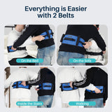 HayaYoffi Gait Belts Transfer Belt for Seniors with Padding Handles, Gate Belt for Elderly Lift Belts with Quick Release Buckle Anti-Slip Function Transfer Belt for Handicap, Physical Therapy (Blue)