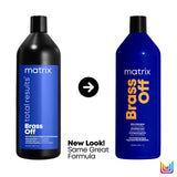 Matrix Brass Off Blue Shampoo | Color Depositing | Refreshes Hair & Neutralizes Brassy Tones | For Lightened Brunettes or Dark Blondes | For Color Treated Hair | Salon Shampoo