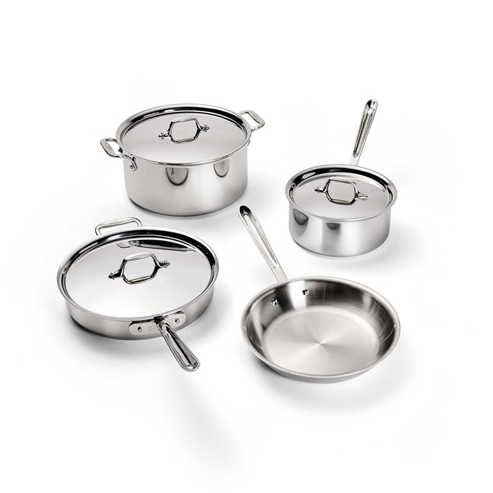 All-Clad D3® Stainless Steel Cookware Set, 7-Piece, Made in the USA