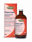FLORA Iron with B-Vitamin Complex - Helps Maintain Healthy Iron Levels - Non-Constipating, Highly Absorbable - Vitamin-B & Liquid Iron - Vegan Supplement - Yeast & Gluten Free, 15-oz. Glass Bottle