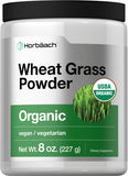 Horbäach Organic Wheatgrass Powder | 8oz | Vegan, Raw, Non GMO & Gluten Free Wheat Grass Superfood Powder