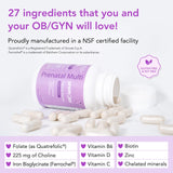 Premom Multivitamin for Women - Prenatal Formula Vitamin Supplements: Methyl Folate + Iron + Biotin + Zinc + 27 Nutrients, Choline + B complex Conception Fertility Prenatal Vitamins