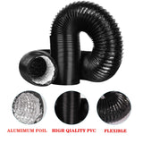 3 Inch 16.5 Feet Dryer Vent Hose, Non-Insulated Flexible PVC Air Duct Aluminum Ducting, Heavy Duty 4 Layer HVAC Ventilation Air Hose with 2 Clamps for Grow Tents, Dryer Rooms,Kitchen, Fan Filter