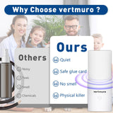 vertmuro Flying Insect Trap, Indoor Plug-in Mosquito Killer with UV Light Attractant, Flies Gnats Moths Catcher for Home, Office (2 Traps + 12 Glue Boards)