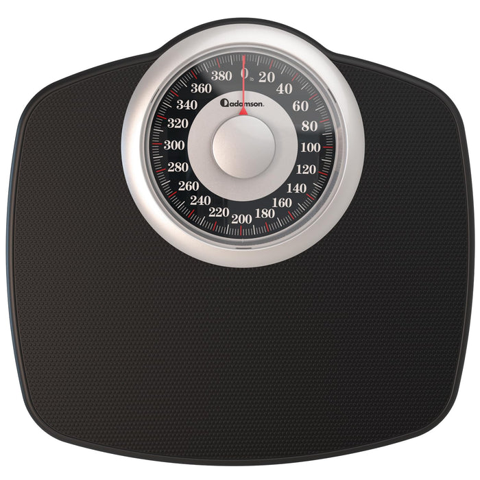 Adamson A25 Scales for Body Weight - Up to 400 LB - NEW 2024-5.3" Dial on 12.4" x 10.2" Platform - Anti-Skid Rubber Surface - Bathroom Scale Analog - Durable with 20-Year Warranty