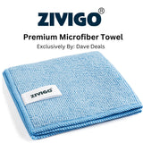 Bar Keepers, Friend Powder Cleanser & Polish 12 Oz. (Pack of 2) - Bundle with 1 Zvigo-Microfiber TOWEL and Dual-Sided SPONGE.