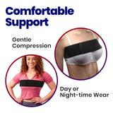 Post Op Breast Augmentation Bra Band | Breast Implant Chest Brace For Women | Compression Wrap Post Surgery Bra Belt | No Bounce Stabilizer Strap | Sports Bra Alternative Running (Fits Most)
