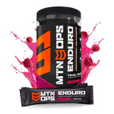 MTN OPS Enduro Trail Packs Nitric Oxide Supplement & Stim-Free Pre Workout - 20 Servings - with Magnesium Citrate, Beet Root Powder, Niacinamide, L Arginine & L Citrulline - Raspberry Flavor