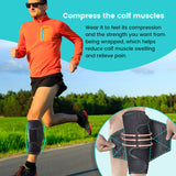 Calf Brace Leg Compression Sleeves for Men & Women, Shin Splints for Calf Muscle Wrap, Diamond-shaped Elastic Band for Pressure, fit Swelling, Varicose Vein Pain Relief, Running, Hiking, Fitness -S/M