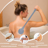 Back Brush Long Handle for Shower, 20.5” Back Bath Brush for Shower, Back Scrubber, Exfoliation and Improved Skin Health for Elderly with Limited Arm Movement, Disabled