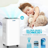 LUKO 2000 Sq. Ft Dehumidifiers for Large Room and Basements, 30 Pints Dehumidifier with Drain Hose, Auto or Manual Drainage, 0.528 Gallon Water Tank, Auto Defrost, Dry Clothes Function, 24H Timer