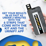 [URINIFY Essential] Mobile App Urine Test Strips and at Home UTI Test Strips, Kidney Test kit at Home, Hydration, Keto Test Strips, pH Test Strips, Liver Test, urinalysis Test, Protein, 6 Strips