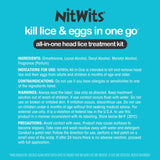 NitWits All-in-One Head Lice Treatment Spray, Kills Nits & Eggs, Includes Lice Spray 120ml & Nit Comb