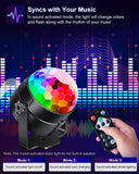 Luditek 2-Pack Sound Activated Party Lights with Remote Control Dj Lighting, Disco Ball Light, Strobe Lamp for Home Room Dance Parties Supplies Birthday Christmas Halloween Party Decorations