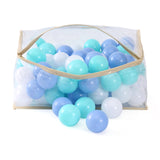 MoonxHome Ball Pit Balls for Toddlers, BPA Free Crush Proof Plastic Toy Balls for Ball Pit, Children's Pool Water Toys, Ideal Gift for Christmas Balls for Play Tent 2.15" Pack of 100 White&Green&Blue