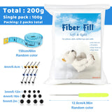 Jmuiiu 200g Polyester Fill, Pillows for Stuffing Fiberfill,Premium Polyester Fiberfill, Recycled Polyester Fiber, High Resilience Stuffing Fluff Fiberfill for Pillow Filling, Christmas Dolls DIY